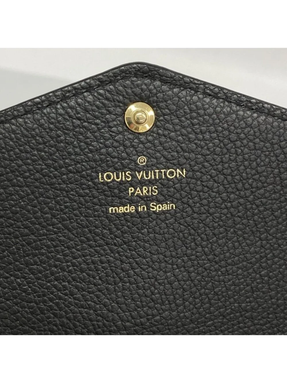 Louis Vuitton Wallet Monogram Empreinte Bicolor Portefeuille Sarah Black Beige